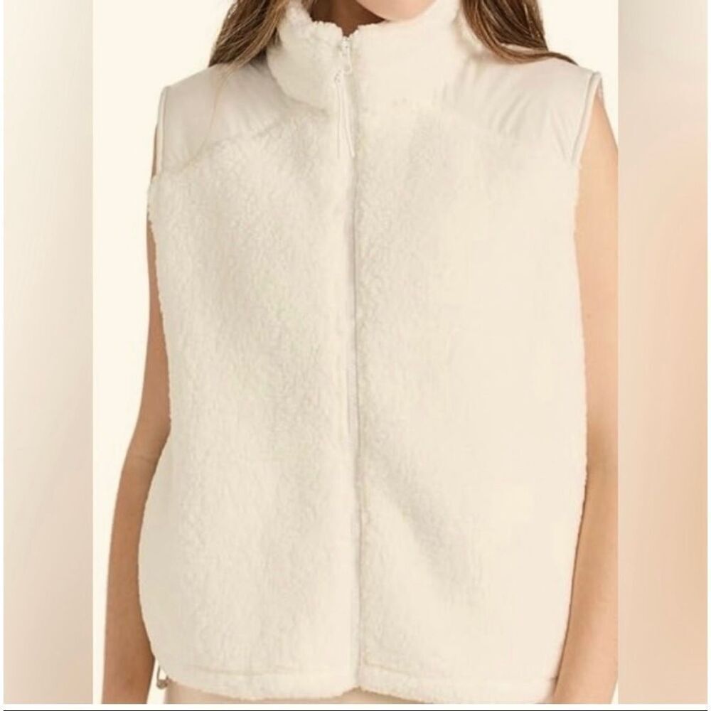 Sweaty Betty Canyon Sherpa Winter White Vest sz 10 NWOT